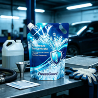 Sac d'emballage durable en PET/PE de 3L et 5L avec poignée, pochette à bec verseur anti-gel pour concentrés, destinée aux industries chimiques