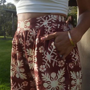 Pantalones Holgados con Estampado Hawaiano, Diseño Personalizado, Mezcla de Lino y Algodón, Pantalones de Mujer, Cantidad Mínima de Pedido - Product Image 5