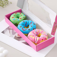Vente en gros Donut Cadeau Chaussettes Une paire Une boîte Emballage Femmes Drôle Chaussettes Saisons Jacquard Chaussettes