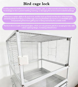Jaula para Pájaros de Metal Resistente de Primera Calidad, Jaula para Mascotas con Rueda para Correr y Base - Product Image 5