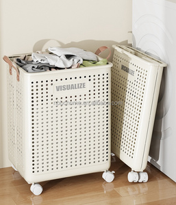 Bocheng linh hoạt nhựa có thể gập lại ráp phòng tắm giặt cản trở với bánh xe cho nhà lưu trữ của bẩn quần áo đồ chơi - Product Image 5