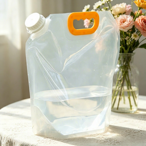 Sac à eau pliable durable multi-tailles transparent et coloré pour la randonnée en plein air, le trekking et les voyages - Product Image 1