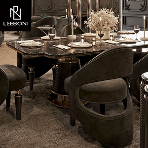 Thiết kế mới đến nhà hàng bàn ăn và ghế đặt phòng ăn Bộ 12 Ghế Bàn đồ nội thất sang trọng ghế ăn - Product Image 4