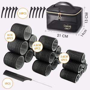 Velcro Hot Heatless Cabelo Rollers Curler para Volume Curls cabelo fino