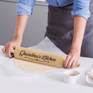 Factory Beech Wood <b>Rolling</b> Pin Set Solid Wood Dough Roller Custom Logo Non-Stick Kitchen <b>Tool</b> for Baking Pizza, Cookies & Bread - Product Image 1