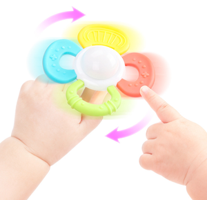 Jouet sensoriel Montessori pour soulager les gencives, multifonctionnel, facile à nettoyer, <span class=keywords><strong>hochet</strong></span> <span class=keywords><strong>rotatif</strong></span> pour bébé, pour l'apprentissage précoce et les jeux en déplacement - Product Image 4