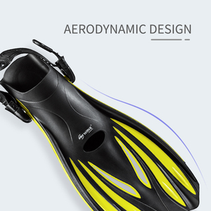 Onda professionale allenamento Silicone aperto tacco lungo pinne gomma Sport acquatico immersioni subacquee per adulti - Product Image 4
