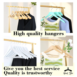 Offre spéciale Cintre en bois de haute qualité Cintre pour chemise Cintre antidérapant personnalisé pour garde-robe et magasin - Product Image 6