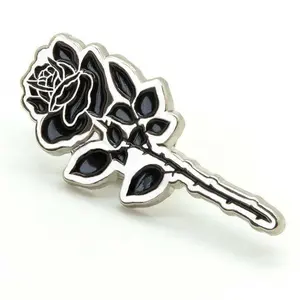 Goedkope Relatiegeschenk Kerst Custom Plant Carnaval Metalen Knop Badge Rose Bloem Broche Designer Harde Emaille Art Revers Pin