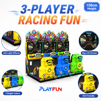 Machine de jeu d'arcade de course automobile pour enfants, simulateur de conduite de voiture en métal à monnayeur/billets pour parc d'attractions