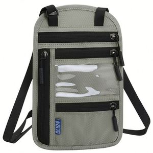Paquete de 2 Porta Pasaportes de Nailon con Bloqueo RFID, Cartera Oculta para el Cuello, Bolsillo para Teléfono, Ligero, para Usar Debajo de la Ropa - Product Image 1