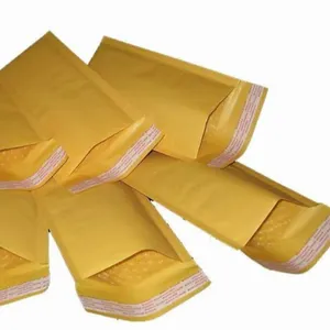 Customized großhandel Yellow Kraft Bubble Padded Envelopes Mailers #000 zu #7