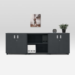 ตู้หนังสือ2ชั้นสไตล์เกาหลีที่ทันสมัยพร้อมประตูกระจกบางเฉียบกันรอยขีดข่วนพื้นผิวและกรอบเหล็กสำหรับจัดเก็บของขนาดเล็กสำหรับโฮมออฟฟิศ - Product Image 5