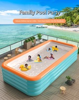 Piscine gonflable pour bébé - Grande baignoire rectangulaire pour enfants et adultes, piscine familiale portable, piscine gonflable pour jardin