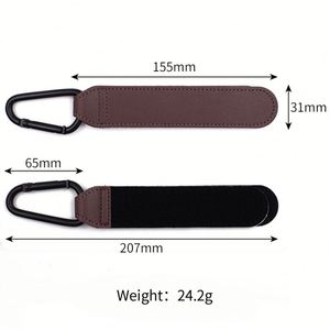 Stocked PU Leather Durable Reusable Multifunctional Stroller <b>Hooks</b> Firm Non-Slip Pram Clips Organizer Hanger Pushchair Shopping - Product Image 6
