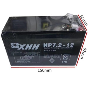 Batterie rechargeable scellée XHH NP7.2-12 12V 7.2Ah, alimentation de secours UPS, batterie au plomb-acide - Product Image 1