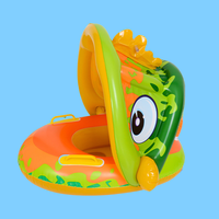 Pas cher Prix Bébé Gonflable Piscine Flotteur avec Auvent Licorne Bébés Nager Flotteur Bateau avec Pare-Soleil Sécurité Bébé Siège Flotteur