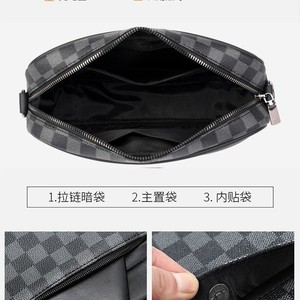 Venta caliente de cuero PU deportes saliente bolso de hombro portátil de gran capacidad ligero bolso cruzado para hombres - Product Image 3