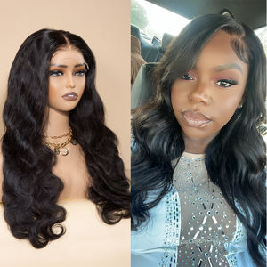 XBL批发最佳未加工的原始印度人发蕾丝假发高清蕾丝封口预拔角质层对齐生身体波浪风格 - Product Image 1