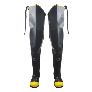 <span class=keywords><strong>Pantalon</strong></span> échassier <span class=keywords><strong>de</strong></span> hanche simple en PVC en nylon imperméable pour hommes personnalisés avec bottes avec bout en acier - Product Image 1