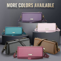 Sac bandoulière CaseMe pour iPhone 16 15 14 13 12 11 SE4 S24 S24FE S23 S22 S21, étui en cuir magnétique multifonctionnel à rabat