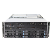 Boîtier de serveur Gpu G465-12 ODM avec fond de panier d'extension 6 Gb/s prise en charge 4U 12 baies 4 pièces carte Gpu double largeur inférence AI inférieure à 3000w