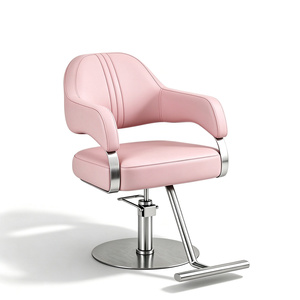 Unique design Nordic Style Salon Portable Hair Salon Styling <b>Chairs</b> with Footrest Barber <b>Chair</b> for Barbershop - Product Image 5