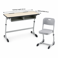 Ensemble Chaise et Bureau Enfant Ajustables et Confortables – Mobilier Moderne pour Chambre, Bureau à Domicile, École, Salle de Classe, Hôtel et Salon