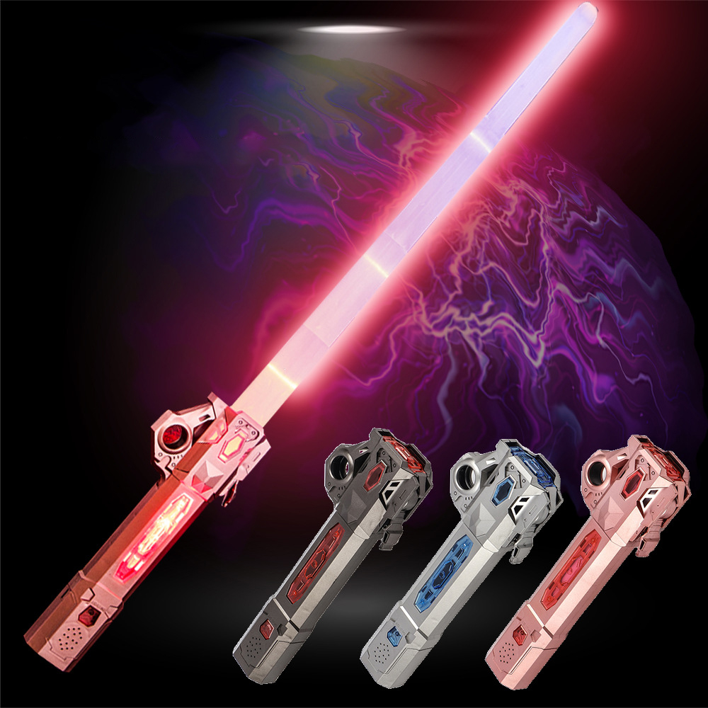 Высококачественный детский раздвижной лазерный меч 2 в 1 со светодиодной подсветкой