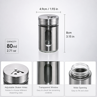 Meilleures ventes : Ensemble de pots à épices en acier inoxydable avec couvercle rotatif à fenêtre transparente, compartimentés, pour la cuisine et les fêtes, en gros