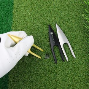 Herramienta de Reparación de Césped de Golf, Horquilla de Aleación de Zinc en Dorado, Plateado y Negro, Duradera, para Exteriores - Product Image 2