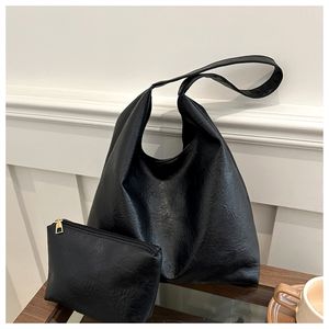 Juego <span class=keywords><strong>de</strong></span> <span class=keywords><strong>dos</strong></span> piezas <span class=keywords><strong>de</strong></span> gran capacidad Retro 2024 Color sólido nuevo Simple e informal viaje axila bolso <span class=keywords><strong>de</strong></span> mano <span class=keywords><strong>de</strong></span> un solo hombro para Aut - Product Image 6