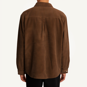 Velours côtelé hommes décontracté affaires décontracté coton à manches longues poches hiver boutonné chemises habillées chemises de pêche - Product Image 4