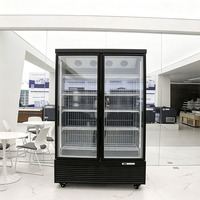 Réfrigérateur vertical compact grande capacité, vitrine réfrigérée intelligente pour vins, bières et boissons