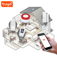 Système d'alarme intelligent WiFi Tuya, kit de sirène de sécurité domestique, capteur, télécommande Alexa Google Home, protection contre les cambriolages, PST-H1 ABS