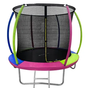 Trampolini economici salto con recinzione rete canestro da basket trampolino sicuro letto da salto all'aperto per bambini adulti in vendita