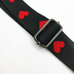 新しいハートパターンブラックワイド携帯电话ストラップ付き小さなポーチ - Product Image 6