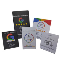 Carte NFC personnalisée en plastique pour avis Google, support d'affichage pour avis sur les réseaux sociaux, carte professionnelle NFC en PVC, vente chaude