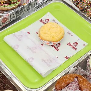Papel Encerado Ecológico Reciclable Personalizado de Grado Alimenticio con Revestimiento Resistente al Aceite para Bandejas de Hamburguesas y Pollo Frito al por Mayor - Product Image 3