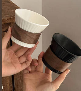 Taza <span class=keywords><strong>de</strong></span> Café <span class=keywords><strong>de</strong></span> Cerámica Negra Vintage MSH, Taza para Café con Leche, Americano Helado, para Uso Doméstico - Product Image 5