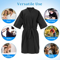 Robe de spa élégante en kimono, personnalisable avec logo de marque, imperméable, pour centre de bien-être et de massage