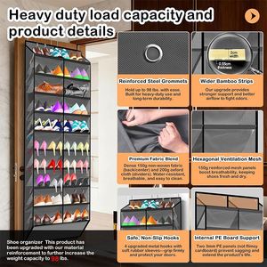 Large Factory Foldable Modern Door <b>Shoe</b> Organizer Deep Pockets Non-Woven Fabric Wall-Mounted <b>Space</b>-<b>Saving</b> <b>Storage</b> Rack - Product Image 6