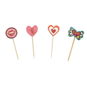Stuzzicadenti in Legno Usa e Getta con Logo Personalizzato <span class=keywords><strong>per</strong></span> Decorazioni di Matrimoni e Feste - Servizio di Torte, Frutta e Hamburger - Product Image 3