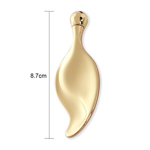 Rodillo Masajeador en Forma <span class=keywords><strong>de</strong></span> Hoja para Crema <span class=keywords><strong>Contorno</strong></span> <span class=keywords><strong>de</strong></span> <span class=keywords><strong>Ojos</strong></span>, Herramienta <span class=keywords><strong>de</strong></span> Belleza para Lifting y Reafirmación Facial, Aplicador y Raspador Metálico para Cuidado Facial - Product Image 5