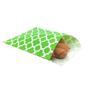 Bolsas de papel antigrasa para alimentos fritos, <span class=keywords><strong>sobres</strong></span> pequeños ecológicos baratos con logotipo de colores personalizados para panadería - Product Image 2