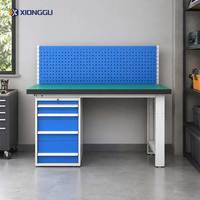 Banc de travail antistatique avec panneau perforé, armoire à tiroirs, table d'assemblage électronique pour laboratoire, emballage, réparation, usine