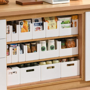 Boîte de rangement de cuisine blanche grande capacité pour pots à épices, taille L, empilable, conteneur de bureau, origine Zhejiang - Product Image 5