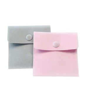 Bolsa de terciopelo de doble cara de alta calidad para guardar joyas, con cierre de botón, bolsa de viaje para guardar joyas. - Product Image 4