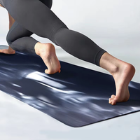 Alfombrilla de Yoga Impermeable Ecológica de Alta Calidad al por Mayor, Antideslizante, de Goma PU Natural Ovalada con Logotipo Personalizado, Modelo Chinmon 0727