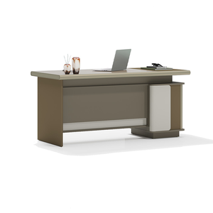 Escritorio de oficina administrativo tradicional simple y moderno con gabinete para espacios de trabajo modernos - Product Image 1
